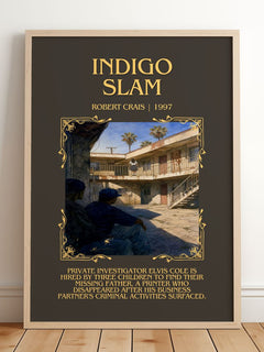 Indigo Slam Minimalist Book Poster by Robert Crais – image 2