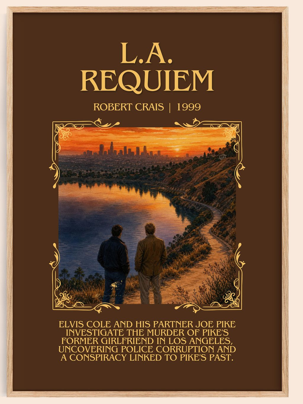L.A. Requiem Minimalist Book Poster by Robert Crais – book poster