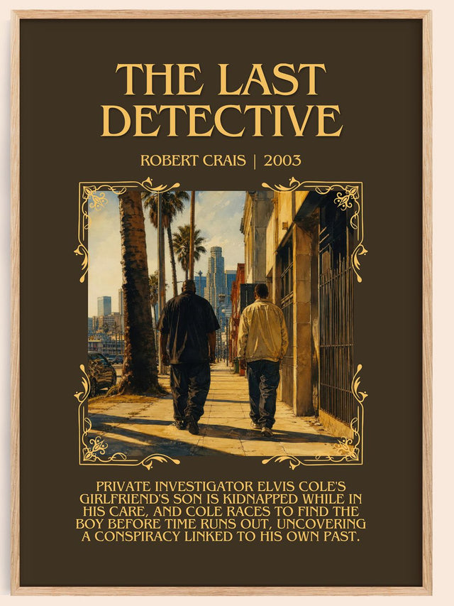 The Last Detective Minimalist Book Poster by Robert Crais