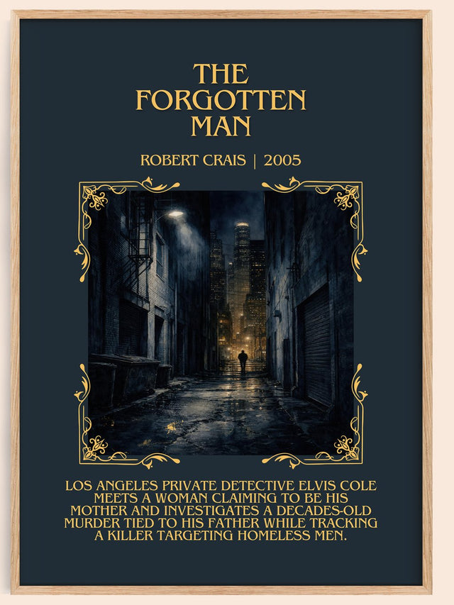 The Forgotten Man Minimalist Book Poster by Robert Crais