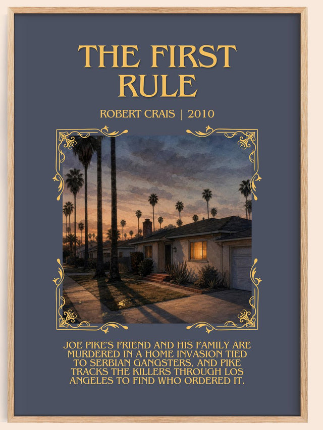 The First Rule Minimalist Book Poster by Robert Crais