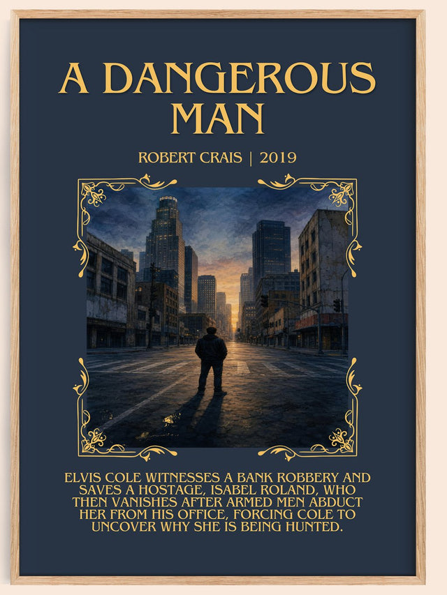 A Dangerous Man Minimalist Book Poster by Robert Crais