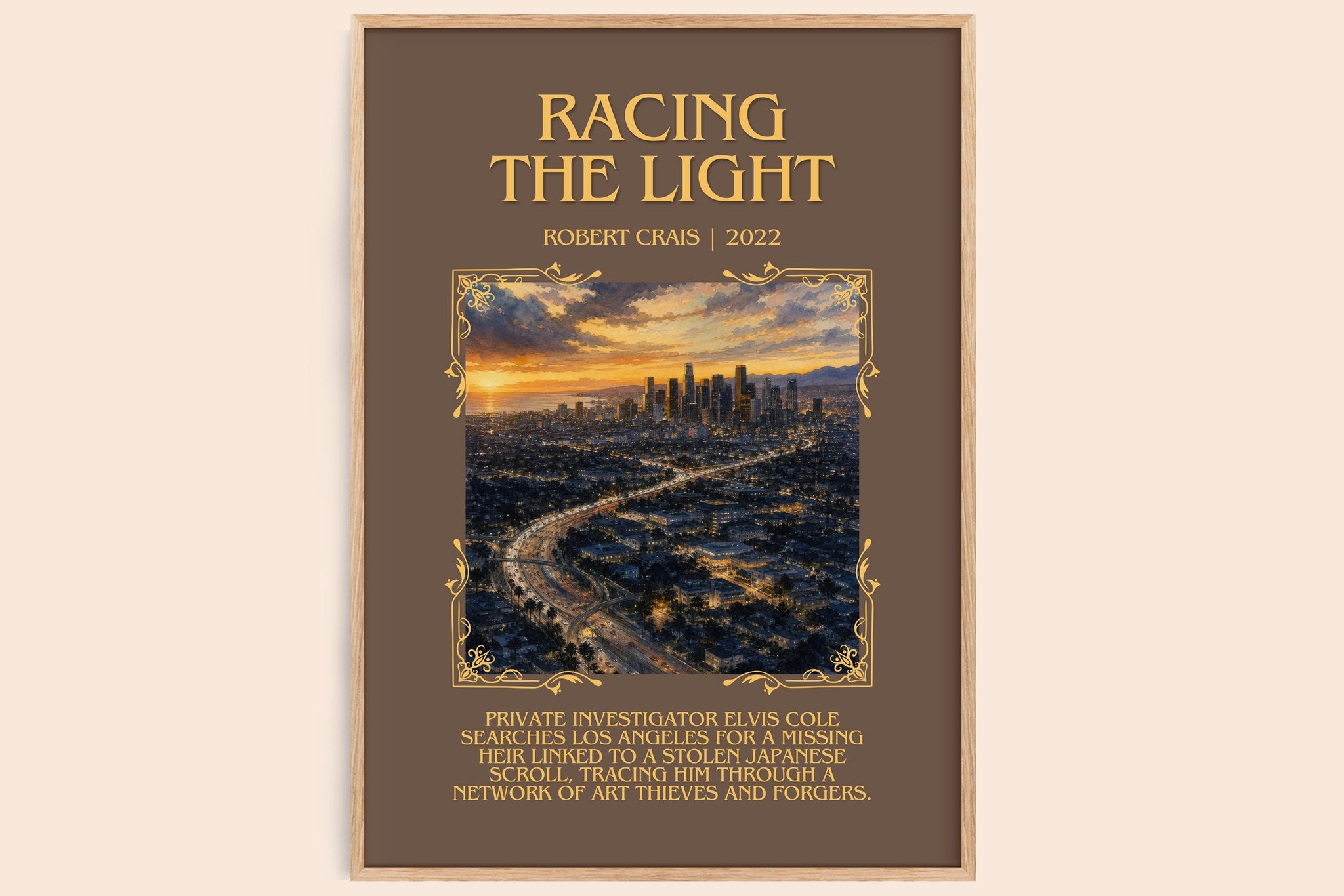 Racing The Light Minimalist Book Poster by Robert Crais