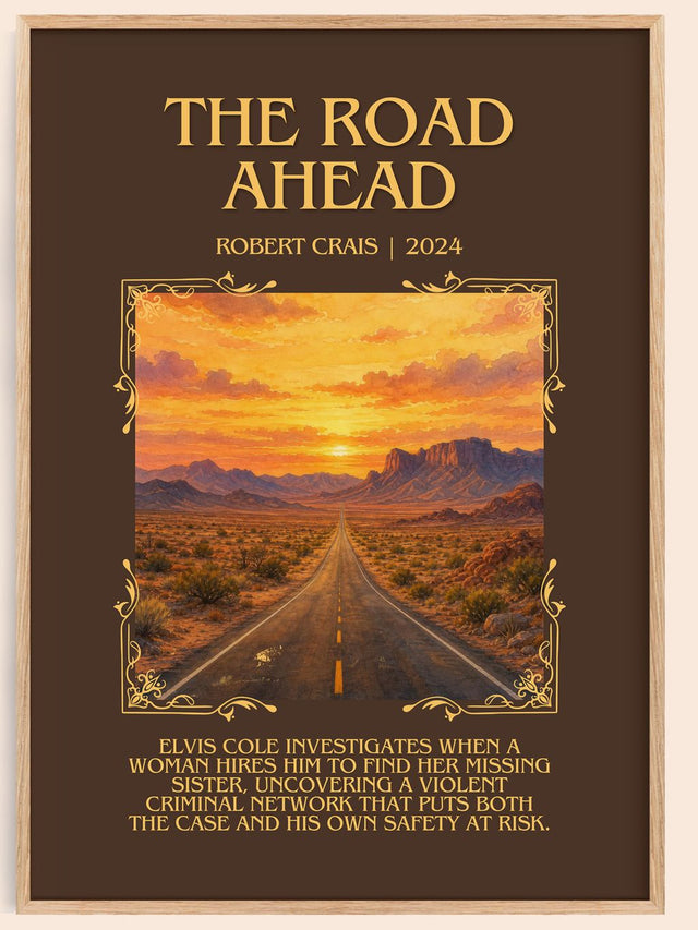 The Road Ahead Minimalist Book Poster by Robert Crais