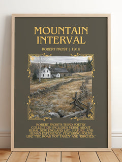 Mountain Interval Minimalist Book Poster by Robert Frost – image 2