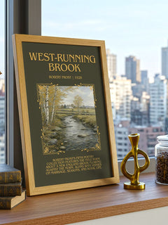 West-Running Brook Minimalist Book Poster by Robert Frost – image 3