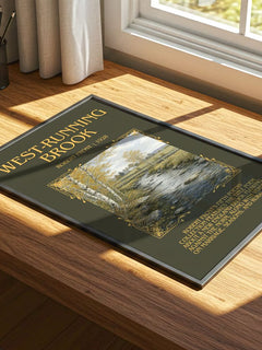 West-Running Brook Minimalist Book Poster by Robert Frost – image 4