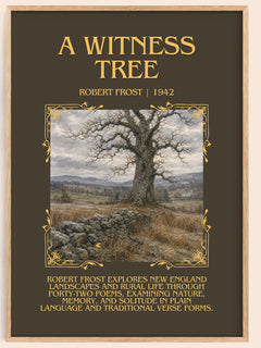 A Witness Tree Minimalist Book Poster by Robert Frost – image 1