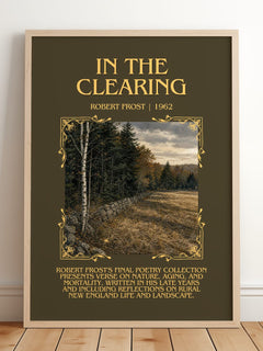 In The Clearing Minimalist Book Poster by Robert Frost – image 2