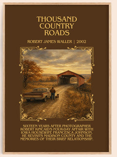Thousand Country Roads Minimalist Book Poster by Robert James Waller – image 1