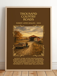 Thousand Country Roads Minimalist Book Poster by Robert James Waller – image 2