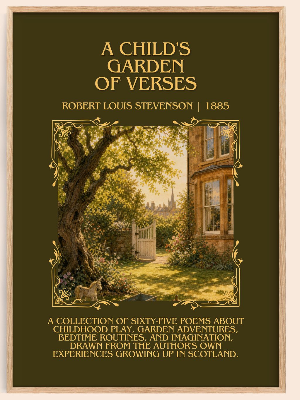 Child'S Garden Of Verses Minimalist Book Poster by R. Stevenson – book poster