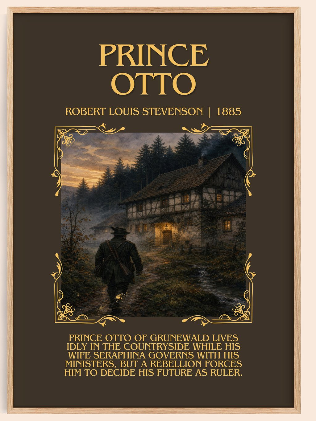 Prince Otto Minimalist Book Poster by Robert Louis Stevenson – book poster