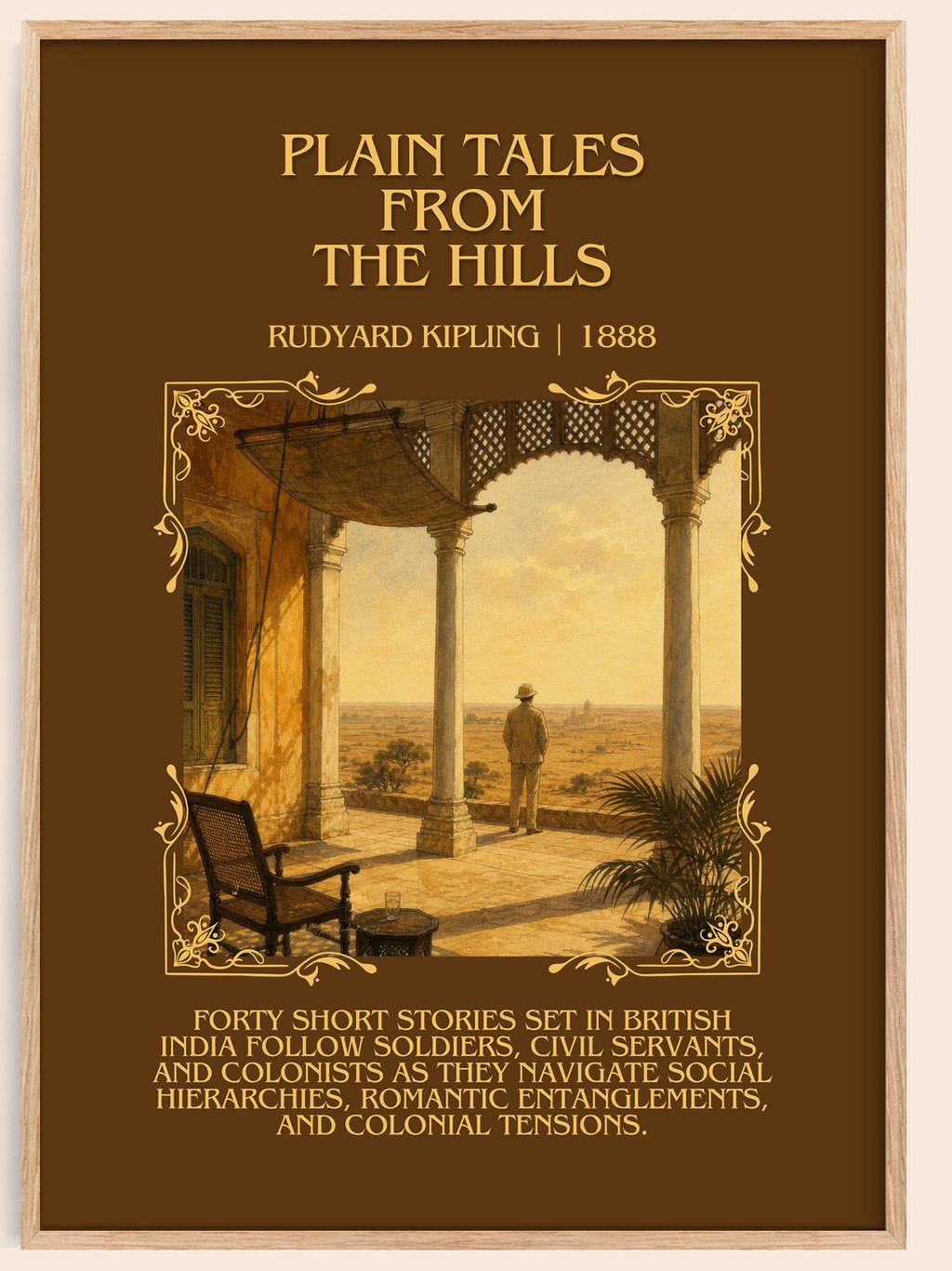 Plain Tales From The Hills Minimalist Book Poster by Rudyard Kipling – book poster
