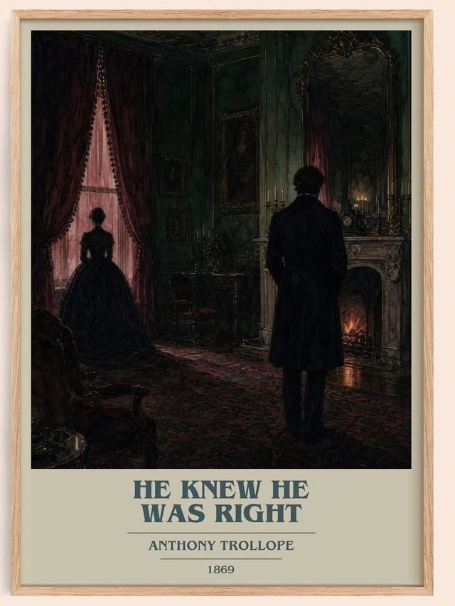 He Knew He Was Right Book Cover Poster by Anthony Trollope