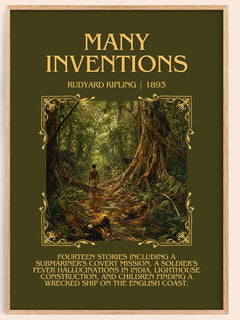 Many Inventions Minimalist Book Poster by Rudyard Kipling – image 1