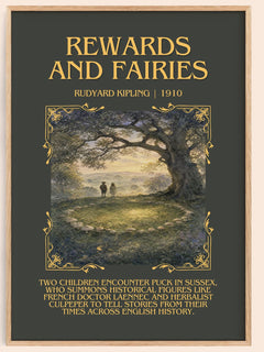Rewards And Fairies Minimalist Book Poster by Rudyard Kipling – image 1