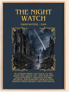 The Night Watch Minimalist Book Poster by Sarah Waters – image 1