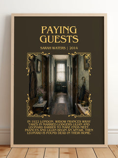 Paying Guests Minimalist Book Poster by Sarah Waters – image 2