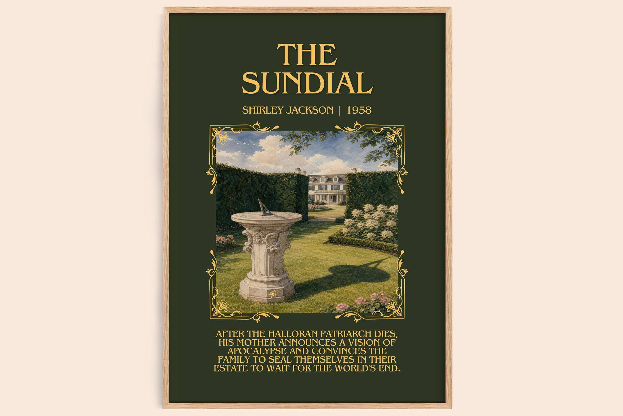 The Sundial Minimalist Book Poster by Shirley Jackson
