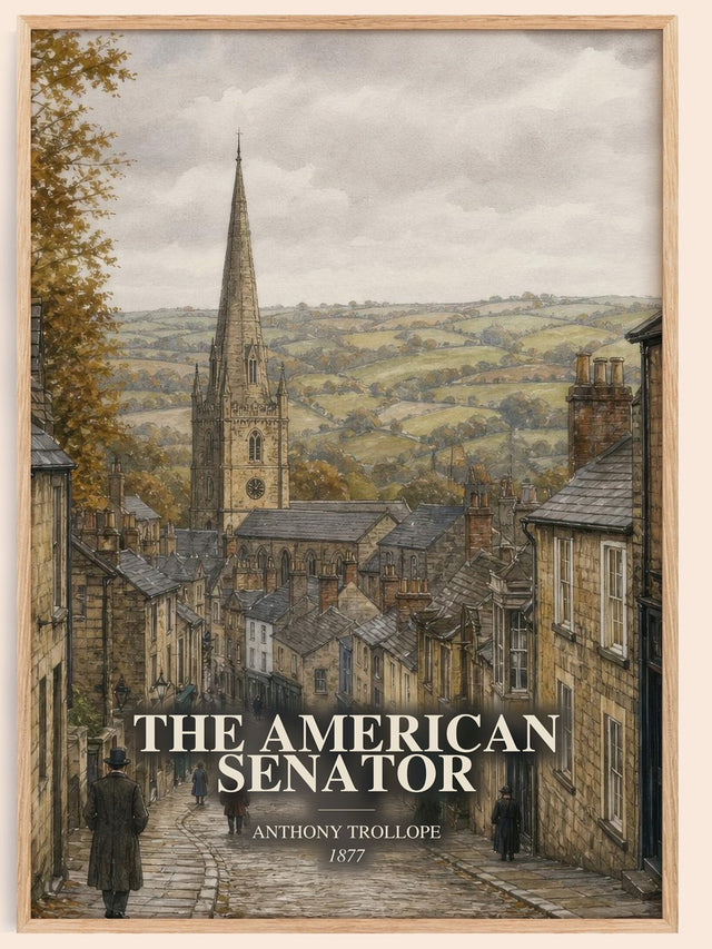 The American Senator Book Watercolour Illustration by Anthony Trollope