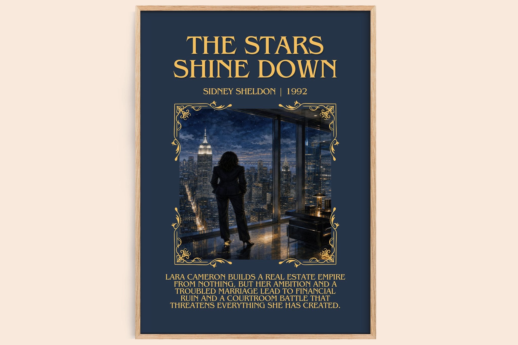 The Stars Shine Down Minimalist Book Poster by Sidney Sheldon