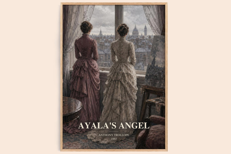 Ayala'S Angel watercolour book poster by Anthony Trollope – framed literary art print