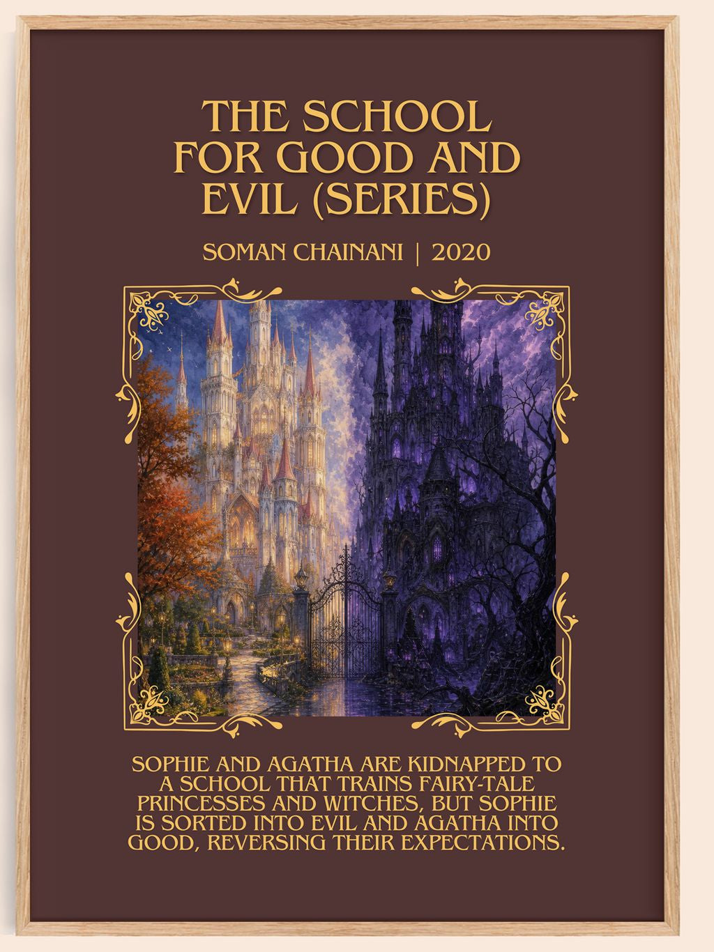 School For Good And Evil (Series) Minimalist Book Poster – book poster