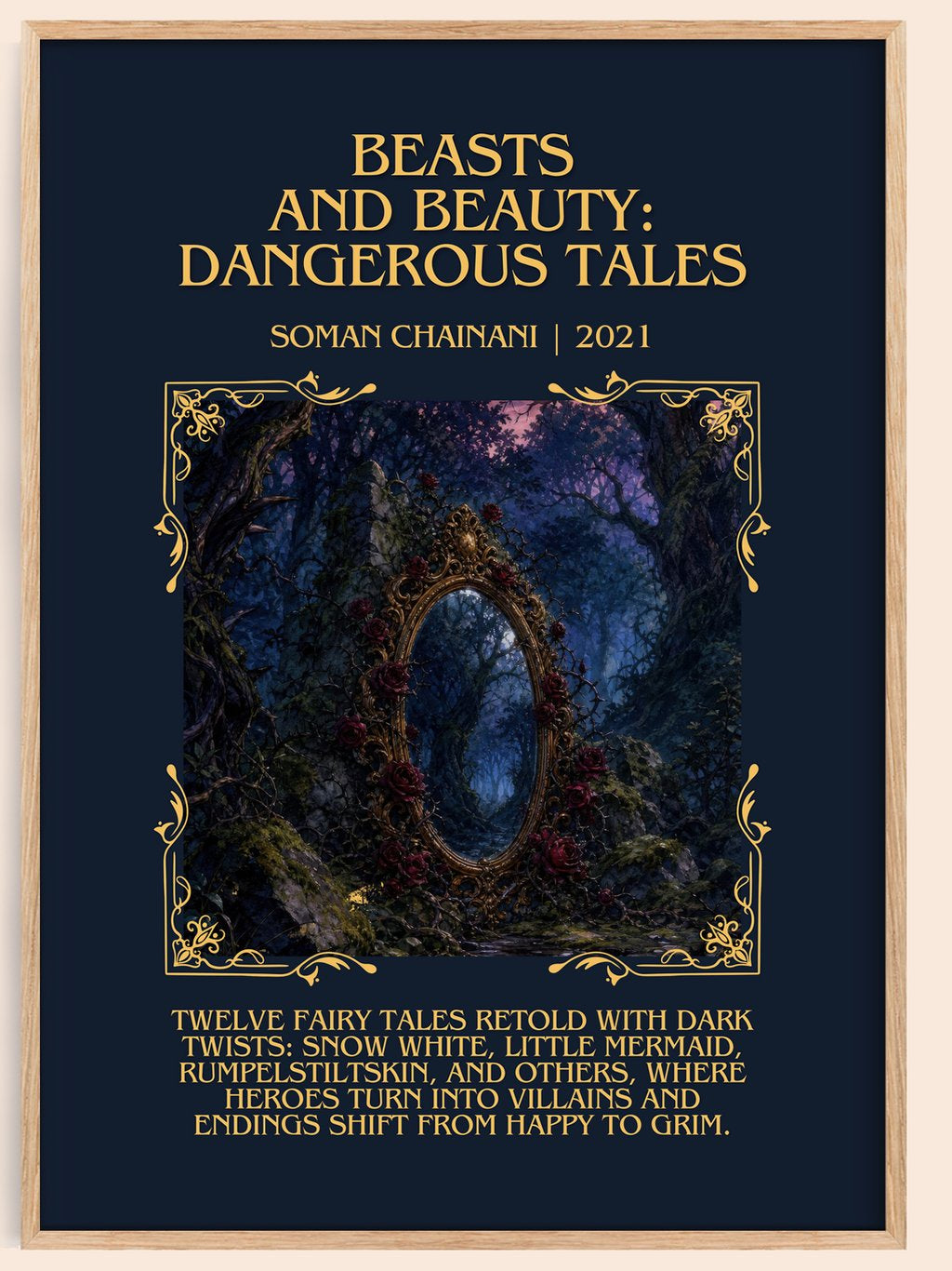 Beasts And Beauty: Dangerous Tales Minimalist Book Poster – book poster