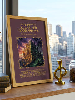 Fall Of The School For Good And Evil Minimalist Book Poster – S. – image 3