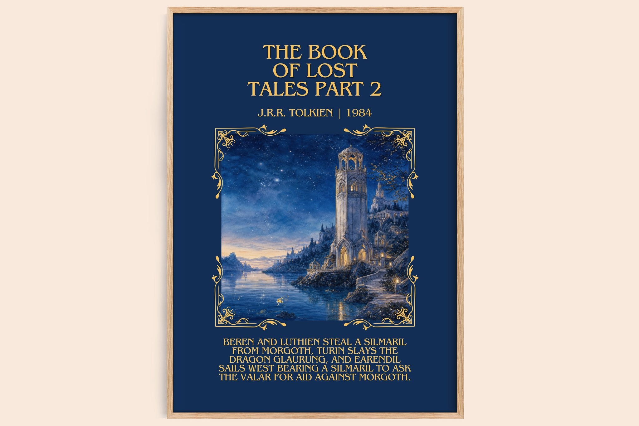 The Book Of Lost Tales Part 2 Minimalist Book Poster by J.R.R. Tolkien