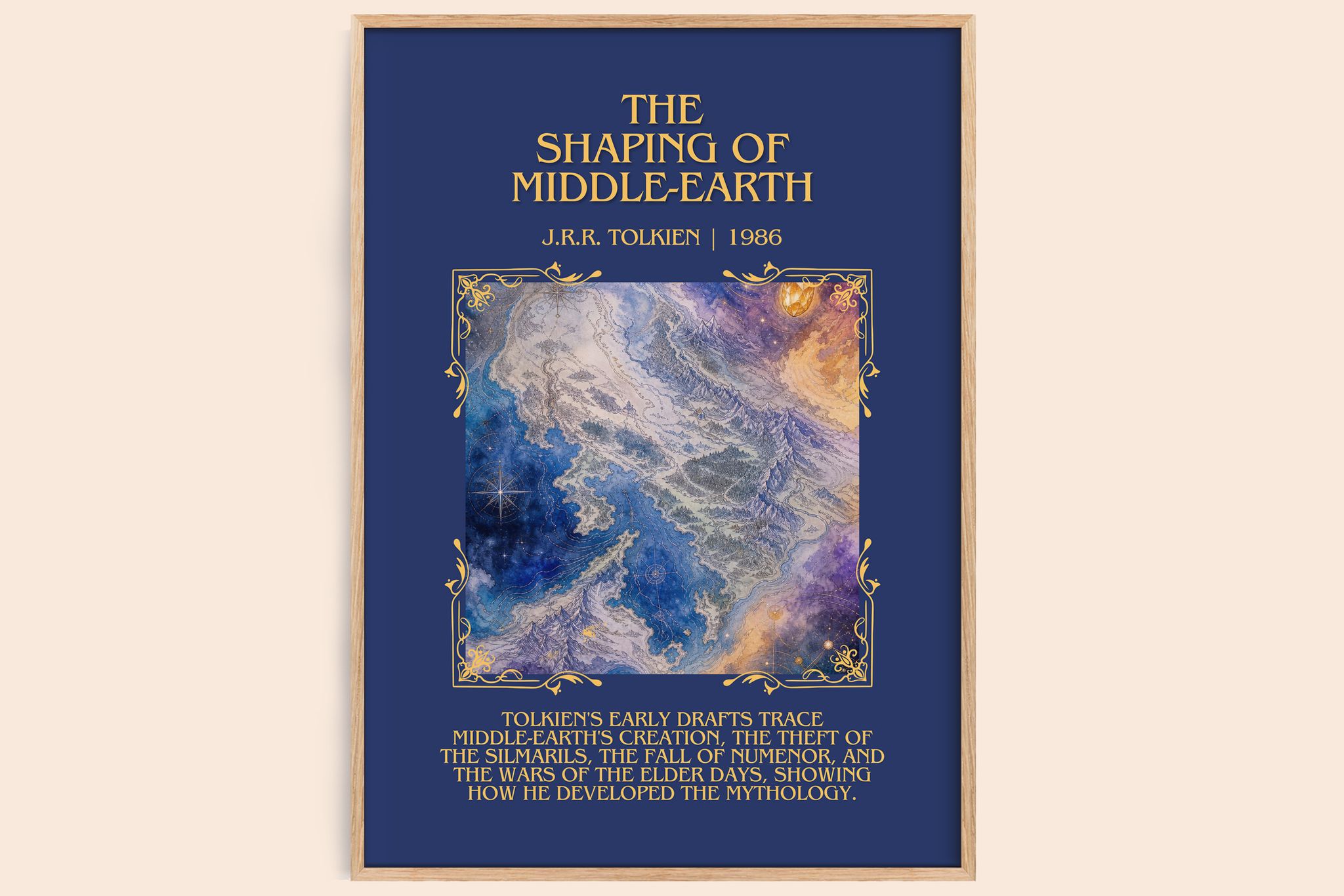 The Shaping Of Middle-Earth Minimalist Book Poster by J.R.R. Tolkien