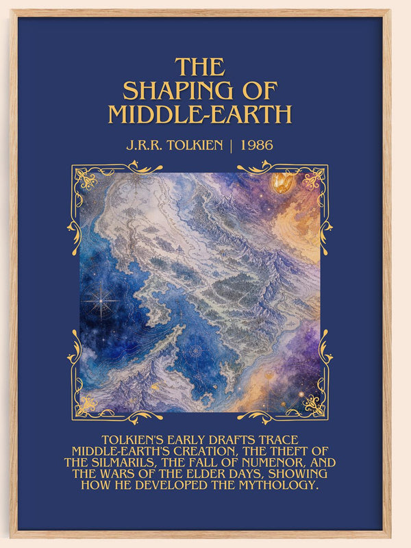 The Shaping Of Middle-Earth Minimalist Book Poster by J.R.R. Tolkien – book poster