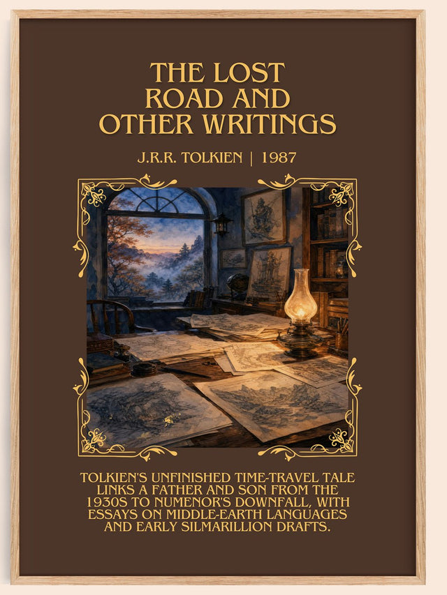Lost Road And Other Writings Minimalist Book Poster by J.R.R. Tolkien