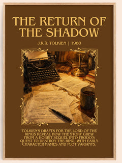 The Return Of The Shadow Minimalist Book Poster by J.R.R. Tolkien – image 1