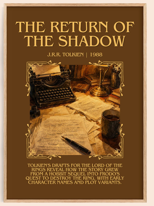 The Return Of The Shadow Minimalist Book Poster by J.R.R. Tolkien