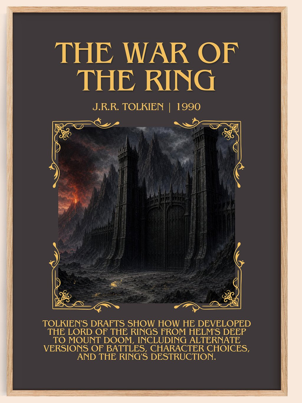 The War Of The Ring Minimalist Book Poster by J.R.R. Tolkien – book poster