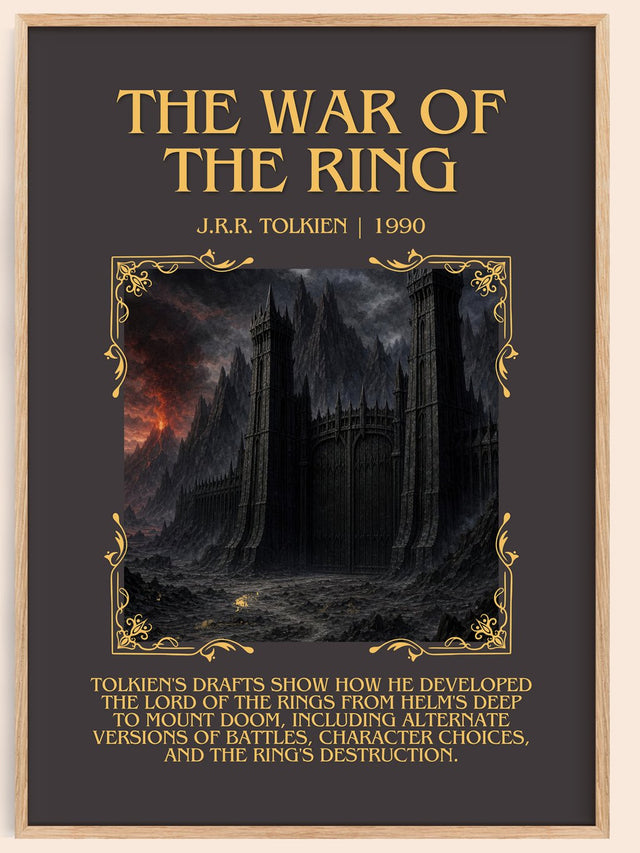 The War Of The Ring Minimalist Book Poster by J.R.R. Tolkien