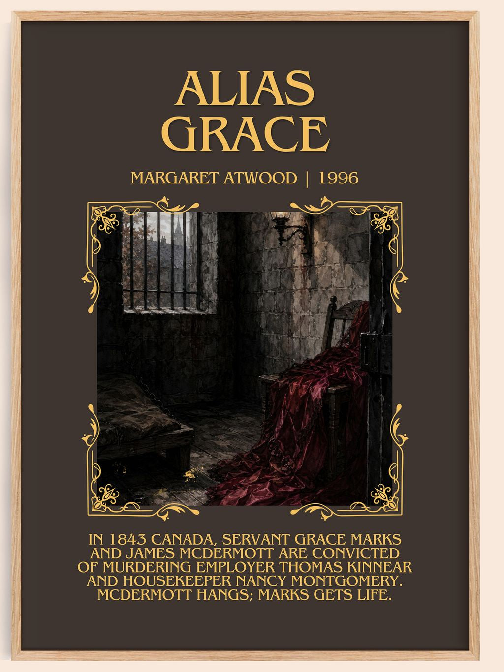 Alias Grace Minimalist Book Poster by Margaret Atwood – book poster