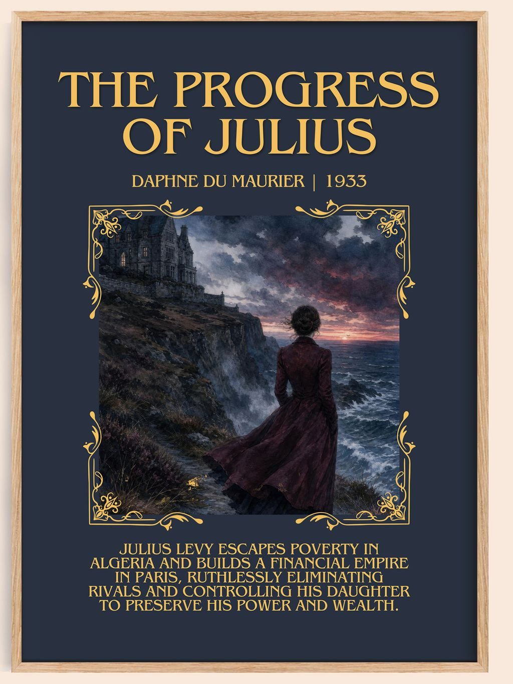 The Progress of Julius Minimalist Book Poster by Daphne du Maurier – book poster