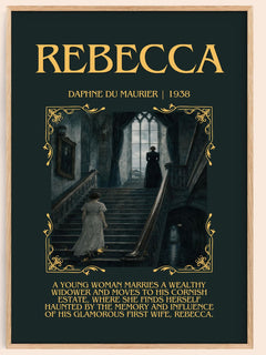Rebecca Minimalist Book Poster by Daphne du Maurier – image 1