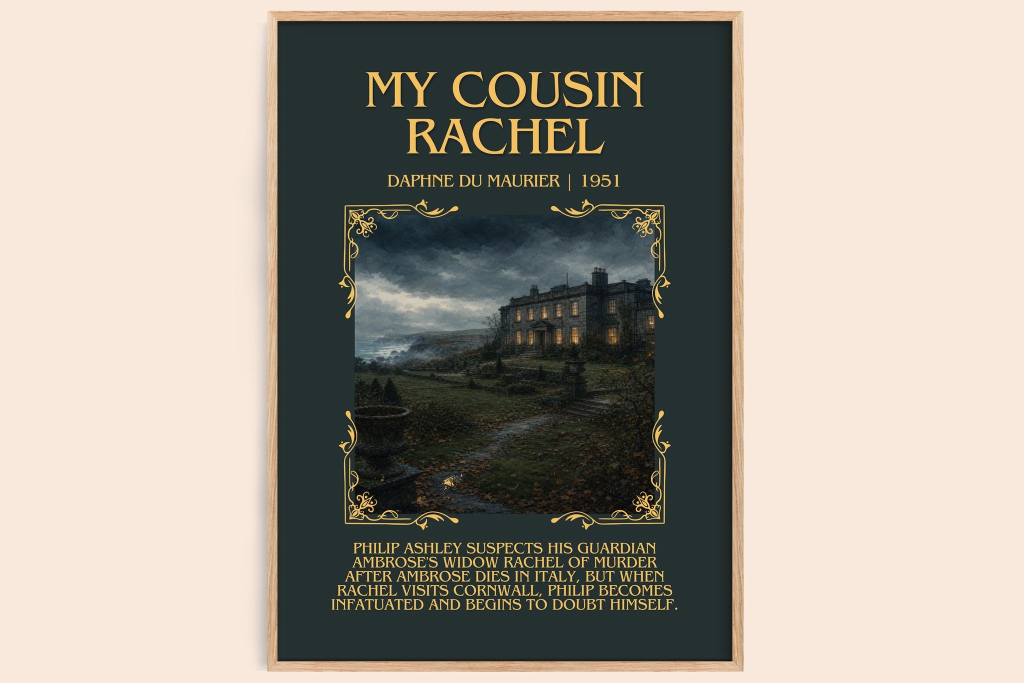 My Cousin Rachel Minimalist Book Poster by Daphne du Maurier