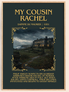 My Cousin Rachel Minimalist Book Poster by Daphne du Maurier – image 1