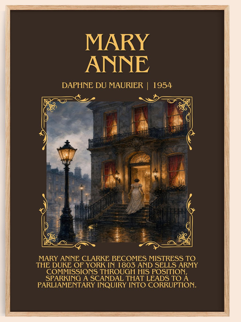 Mary Anne Minimalist Book Poster by Daphne du Maurier – book poster