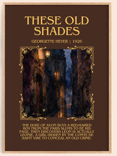 These Old Shades Minimalist Book Poster by Georgette Heyer – book poster