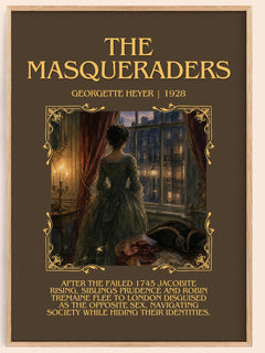 The Masqueraders Minimalist Book Poster by Georgette Heyer – image 1