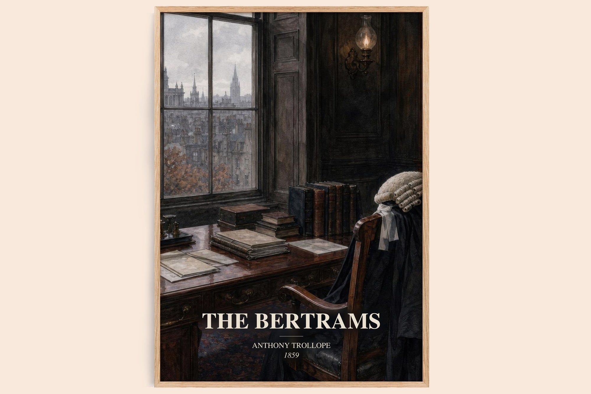 The Bertrams watercolour book poster by Anthony Trollope – framed literary art print