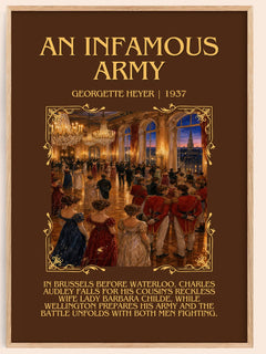 An Infamous Army Minimalist Book Poster by Georgette Heyer – image 1
