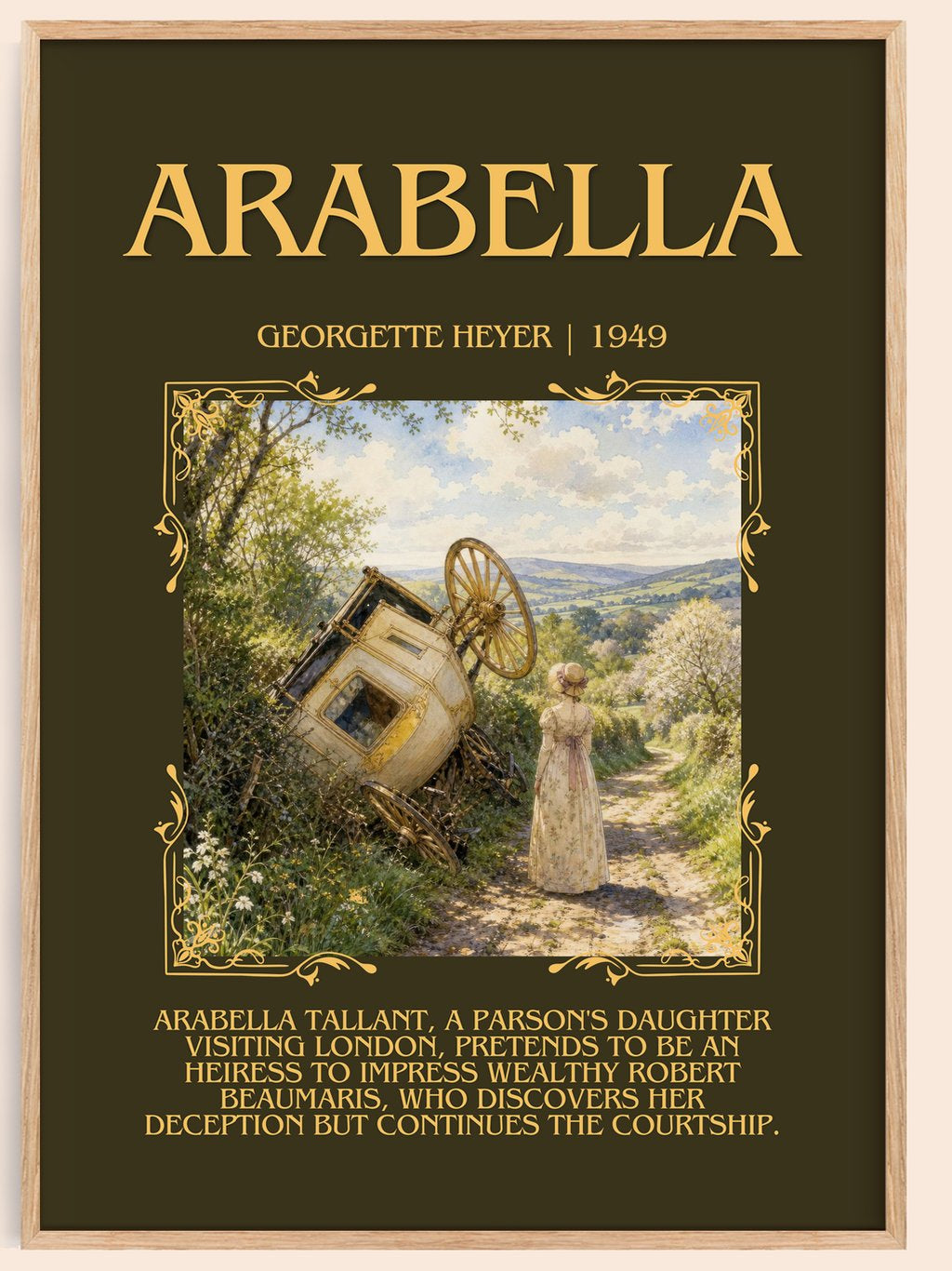 Arabella Minimalist Book Poster by Georgette Heyer – book poster