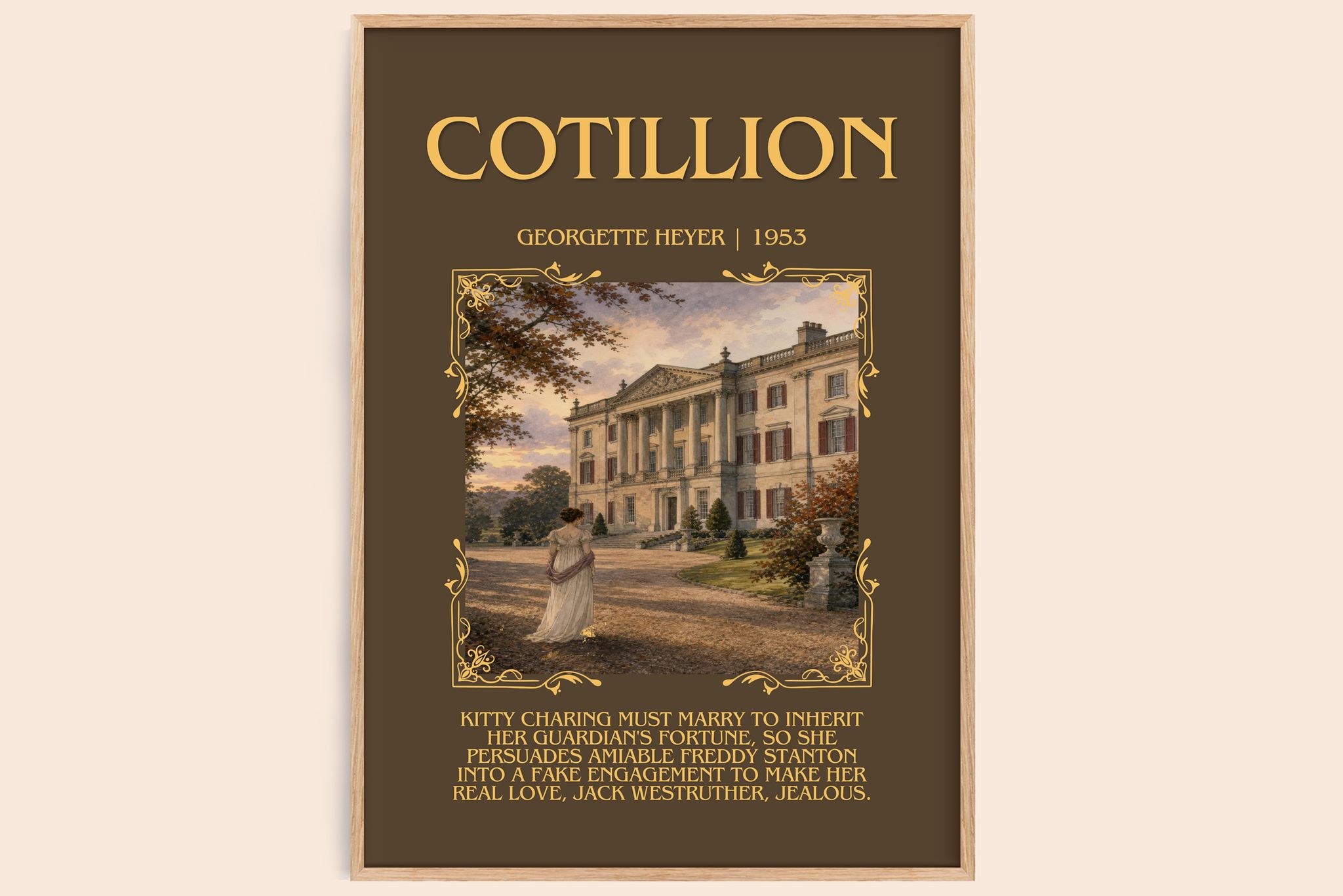 Cotillion Minimalist Book Poster by Georgette Heyer